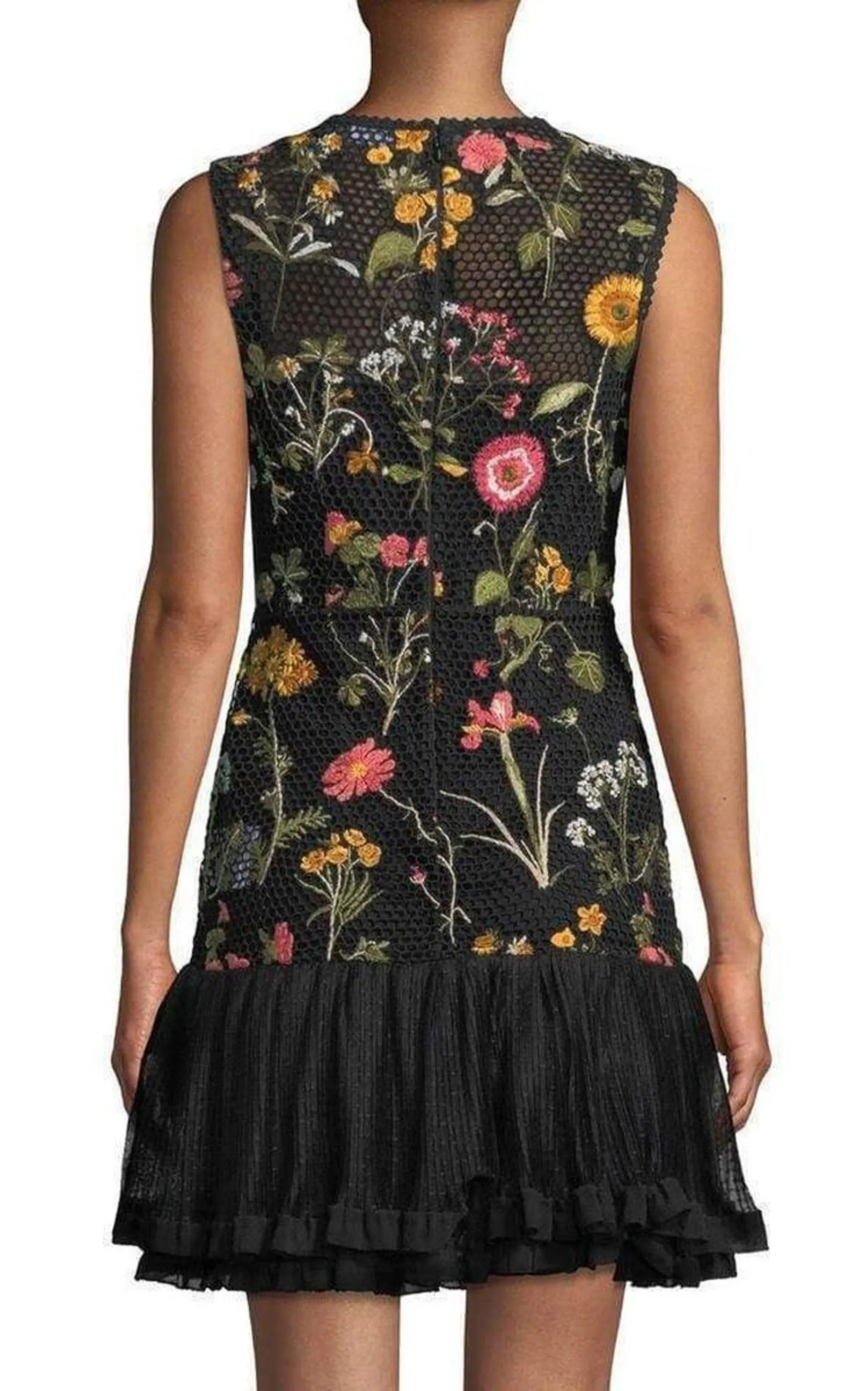 Embroidered Flower Lace Dress